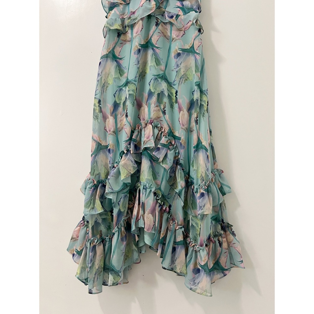 Adrianna Papell Pastel Floral Ruffled Midi Dress - Picture 6 of 13